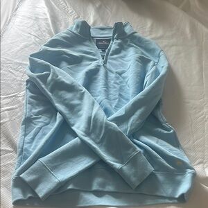 Brooks Brothers Sky Blue Quarter-Zip Sweater men’s medium worn 1-2 times